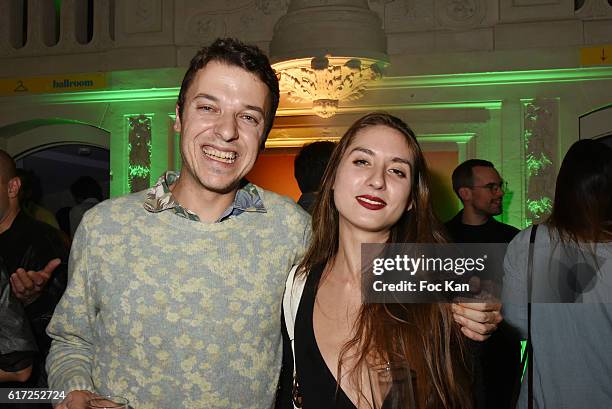 Painter Segolene Haensen Kan and a guest attend 'Le Bal Jaune 2016' : Dinner Party At Hotel Salomon de Rothschild As part of FIAC 2016 -...