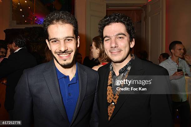 Elisha Karmitz and producer Nathanael KarmitzÊattend 'Le Bal Jaune 2016' : Dinner Party At Hotel Salomon de Rothschild As part of FIAC 2016 -...