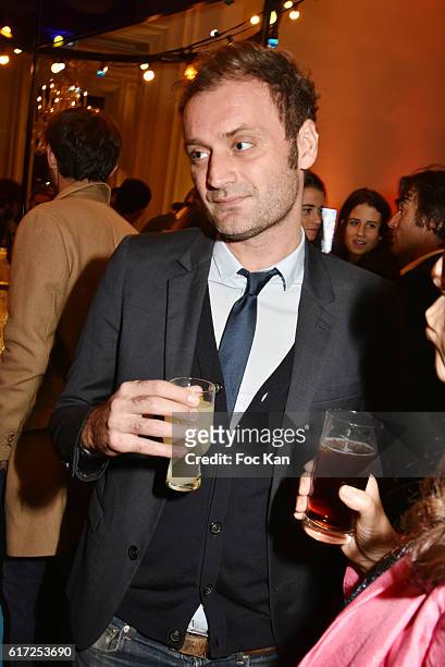 Augustin Trapenard from Le Cercle Canal Plus TV attends 'Le Bal Jaune 2016' : Dinner Party At Hotel Salomon de Rothschild As part of FIAC 2016 -...