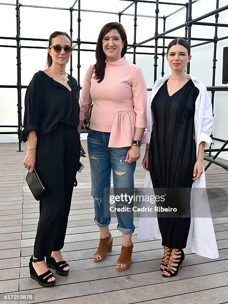 Caterina Minthe and guests attend Fashion Forward Spring/Summer 2017 at the Dubai Design District on October 22, 2016 in Dubai, United Arab Emirates.