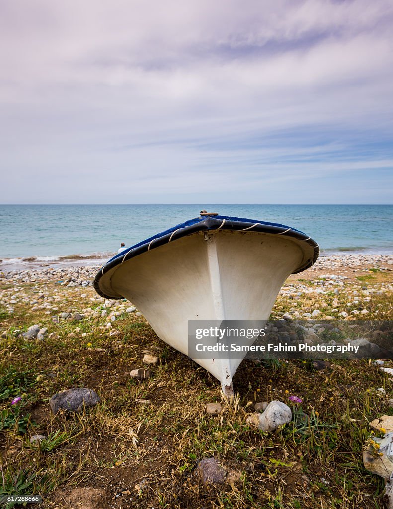 Small boat on beach