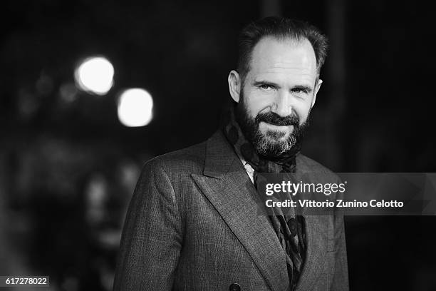 Ralph Fiennes walks a red carpet for 'The English Patient - Il Paziente Inglese' during the 11th Rome Film Festival at Auditorium Parco Della Musica...