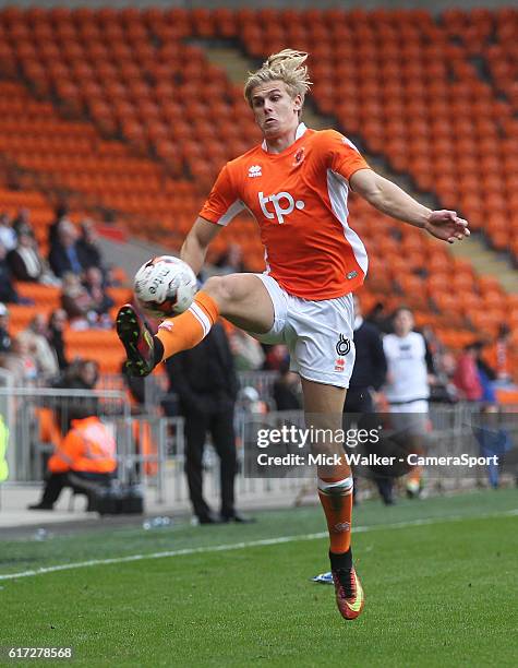 Blackpool's Brad Potts during the Sky Bet League Two match between Blackpool and Doncaster Rovers at Bloomfield Road on October 22, 2016 in...