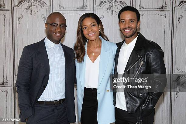 Barry Jenkins, Naomie Harris and Andre Holland attend The Build Series Presents The Cast Of "Moonlight" at AOL HQ on October 21, 2016 in New York...