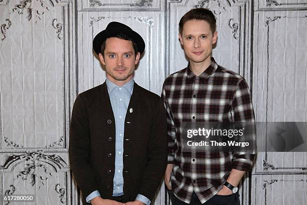 Elijah Wood and Sam BarnettThe Build Presents Elijah Wood & Sam Barnett Discussing Their Show "Dirk Gently's Holistic Detective Agency" at AOL HQ on...