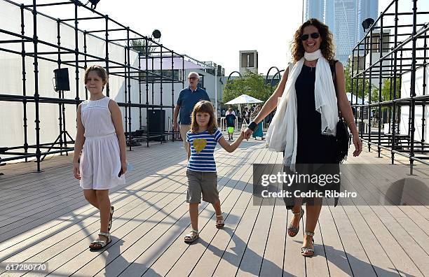 Guests attend Fashion Forward Spring/Summer 2017 at the Dubai Design District on October 22, 2016 in Dubai, United Arab Emirates.