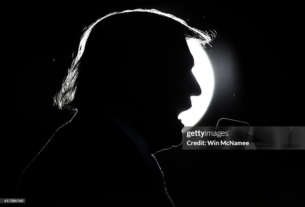 Republican Presidential Nominee Donald Trump Holds Campaign Rally At Regent University In Virginia Beach