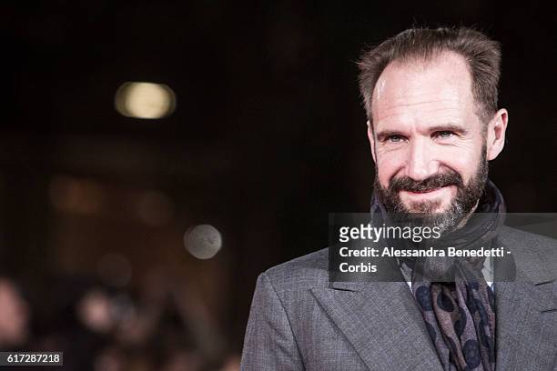 Ralph Fiennes walks a red carpet for 'The English Patient - Il Paziente Inglese' during the 11th Rome Film Festival on October 22, 2016 in Rome,...