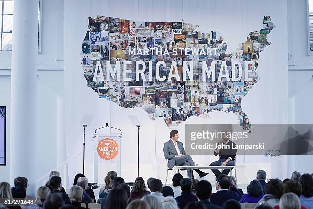 Bill Sweedler of Tengram Capital Partners and Chairman and CEO of Starwood Capital Group Barry Sternlicht speak during the Martha Stewart American...