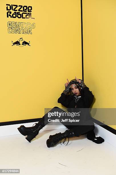 Twigs attends Dizzee Rascal: Boy In Da Corner Live at Copper Box Arena as part of the Red Bull Music Academy UK Tour on October 22, 2016 in London,...