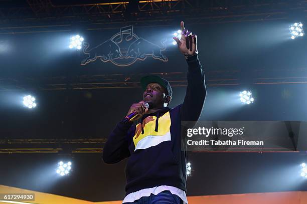 Dizzee Rascal performs his debut album Boy In Da Corner Live as part of the Red Bull Music Academy UK Tour at Copper Box Arena on October 22, 2016 in...