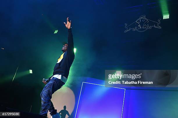 Dizzee Rascal performs his debut album Boy In Da Corner Live as part of the Red Bull Music Academy UK Tour at Copper Box Arena on October 22, 2016 in...