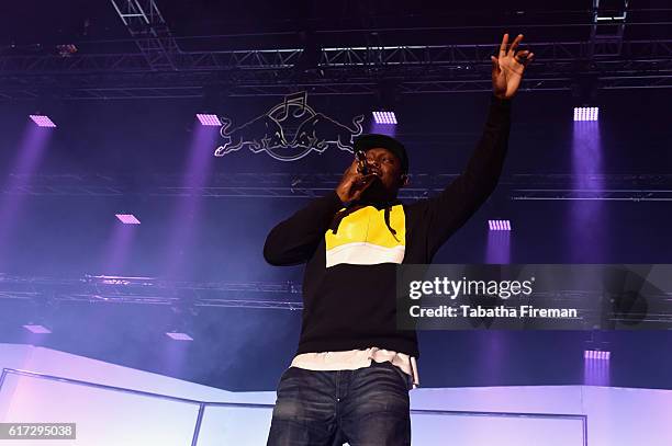 Fans enjoy Dizzee Rascal: Boy In Da Corner Live at Copper Box Arena as part of the Red Bull Music Academy UK Tour on October 22, 2016 in London,...