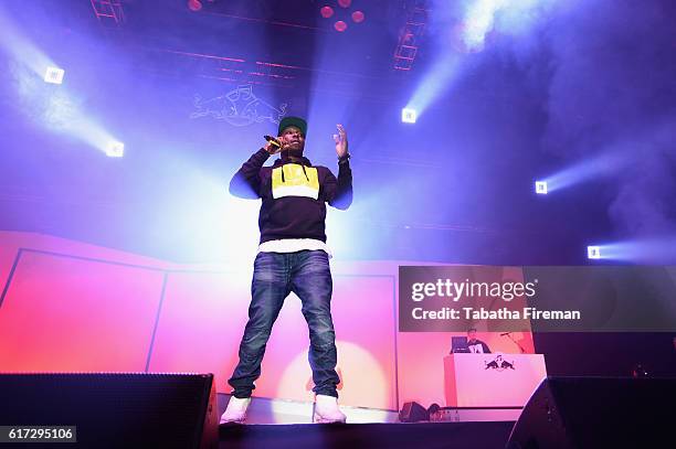 Dizzee Rascal performs his debut album Boy In Da Corner Live as part of the Red Bull Music Academy UK Tour at Copper Box Arena on October 22, 2016 in...