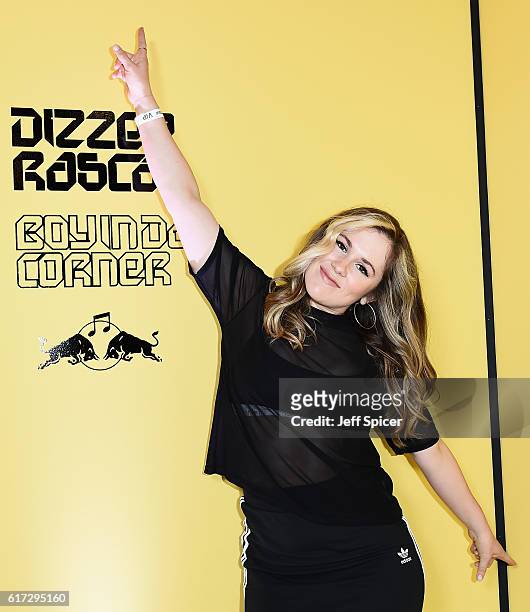 Katy B attends Dizzee Rascal: Boy In Da Corner Live at Copper Box Arena as part of the Red Bull Music Academy UK Tour on October 22, 2016 in London,...