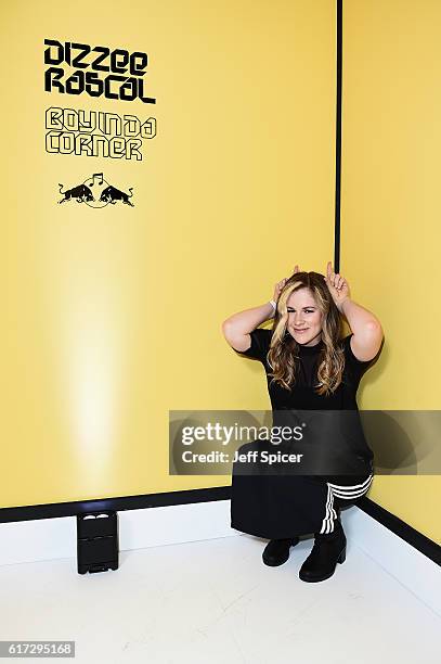 Katy B attends Dizzee Rascal: Boy In Da Corner Live at Copper Box Arena as part of the Red Bull Music Academy UK Tour on October 22, 2016 in London,...