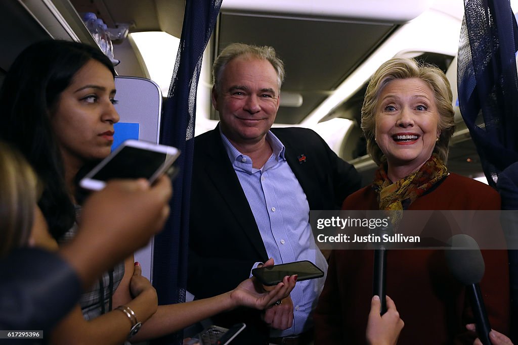 Hillary Clinton And Tim Kaine Campaign Together In Pennsylvania
