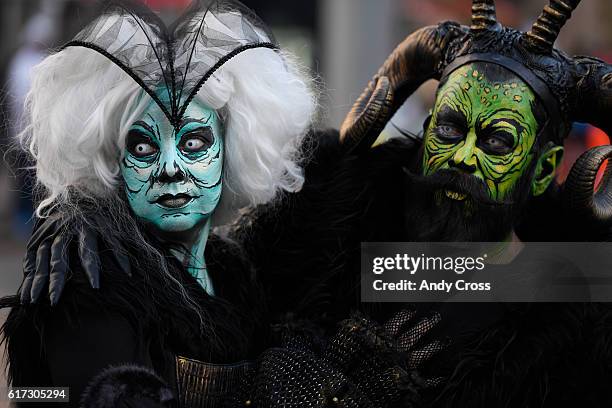 October 22: Zombies and costume designers at the DCPA Meghan Anderson Doyle, left, and Kevin Copenhaver on the 16th St. Mall during the 11th annual...