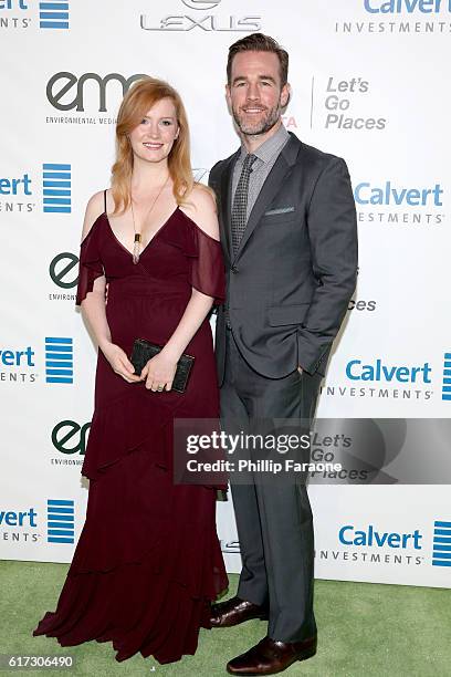 Kimberly Brook and actor James Van Der Beek attend the Environmental Media Association 26th Annual EMA Awards Presented By Toyota, Lexus And Calvert...