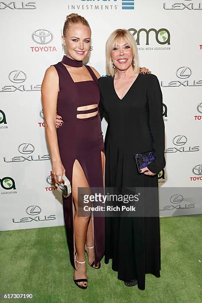 Actress Malin Akerman and president, EMA Debbie Levin attend the Environmental Media Association 26th Annual EMA Awards Presented By Toyota, Lexus...