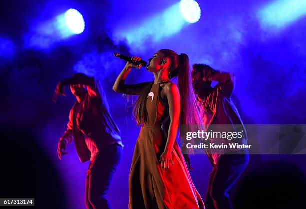 Ariana Grande performs onstage during CBS RADIO's fourth annual We Can Survive concert at the Hollywood Bowl on October 22, 2016 in Hollywood,...