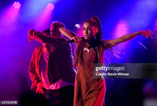 Ariana Grande performs onstage during CBS RADIO's fourth annual We Can Survive concert at the Hollywood Bowl on October 22, 2016 in Hollywood,...