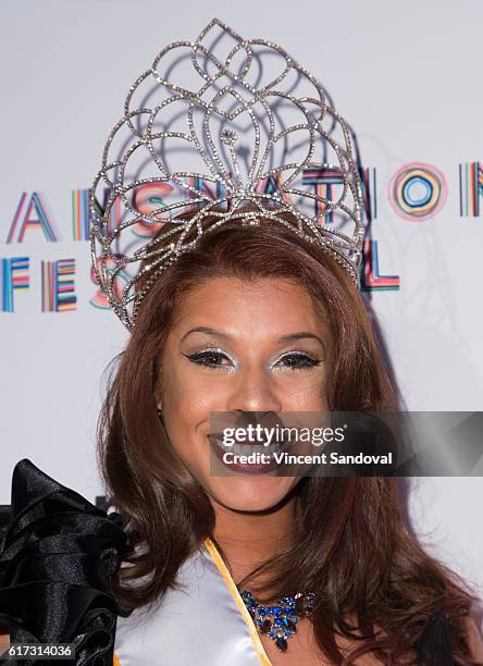 Hailie Sahar attends the 15th Annual Queen USA Transgender Beauty Pageant at The Theatre at Ace Hotel on October 22, 2016 in Los Angeles, California.