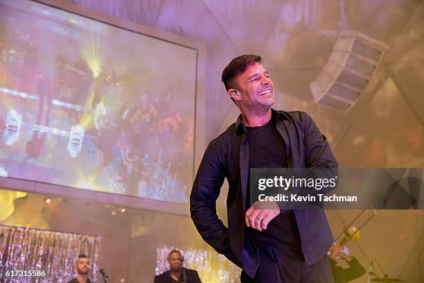 Singer-songwriter Ricky Martin performs at TWO x TWO For AIDS and Art 2016 on October 22, 2016 in Dallas, Texas.