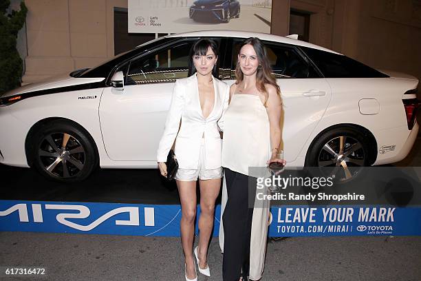 Actress Francesca Eastwood and Molly Levin attend the Environmental Media Association 26th Annual EMA Awards Presented By Toyota, Lexus And Calvert...