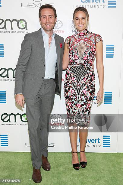 Presenter Phillippe Cousteau and TV personality Ashlan Gorse attend the Environmental Media Association 26th Annual EMA Awards Presented By Toyota,...