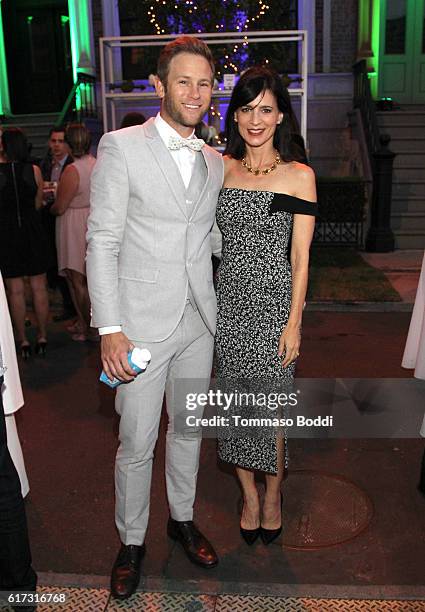 Aaron Endress-Fox and actress Perrey Reeves attends the Environmental Media Association 26th Annual EMA Awards Presented By Toyota, Lexus And Calvert...