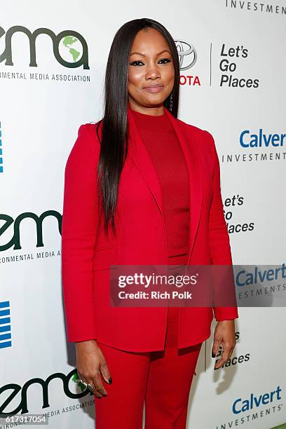 Actress Garcelle Beauvais attends the Environmental Media Association 26th Annual EMA Awards Presented By Toyota, Lexus And Calvert at Warner Bros....