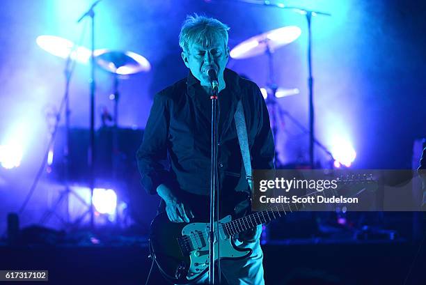 Musician Andy Gill of the band Gang of Four performs onstage during Beach Goth Festival at The Observatory on October 22, 2016 in Santa Ana,...