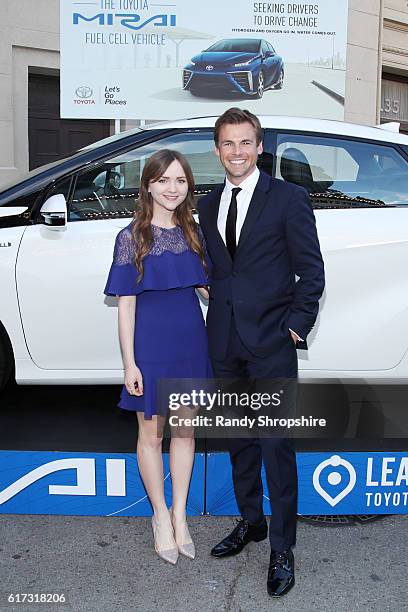 Actress Tara Lynne Barr and actor Tommy Dewey attend the Environmental Media Association 26th Annual EMA Awards Presented By Toyota, Lexus And...