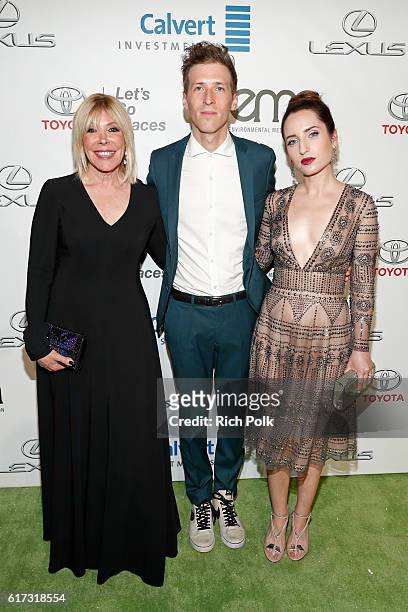President of EMA Debbie Levin, filmmaker Daryl Wein and actress Zoe Lister-Jones attend the Environmental Media Association 26th Annual EMA Awards...