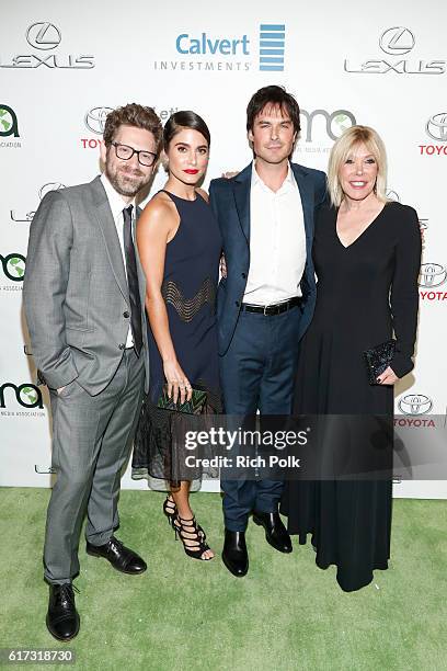 Filmmaker/executive director of Business Development of EMA Asher Levin, actors Nikki Reed and Ian Somerhalder and president of EMA Debbie Levin...