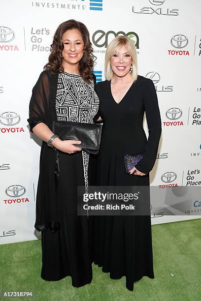 President Debbie Levin and guest attend the Environmental Media Association 26th Annual EMA Awards Presented By Toyota, Lexus And Calvert at Warner...