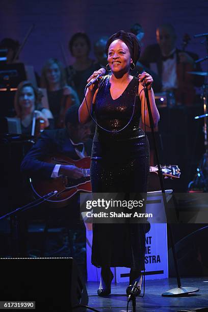 Artist Cassandra Wilson performs at The Apollo Theater on October 22, 2016 in New York City.