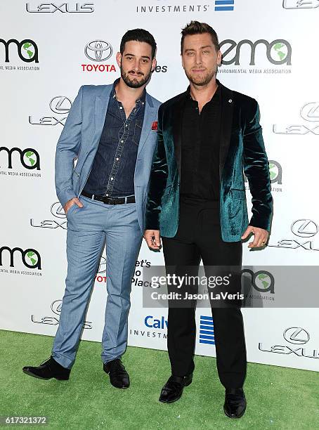 Singer Lance Bass and husband Michael Turchin attend the 26th annual EMA Awards at Warner Bros. Studios on October 22, 2016 in Burbank, California.