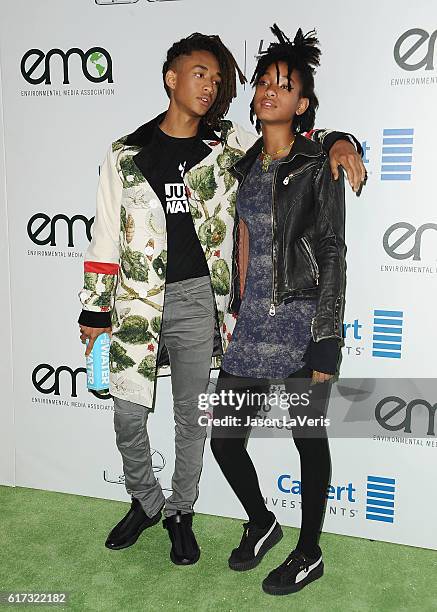 Jaden Smith and Willow Smith attend the 26th annual EMA Awards at Warner Bros. Studios on October 22, 2016 in Burbank, California.