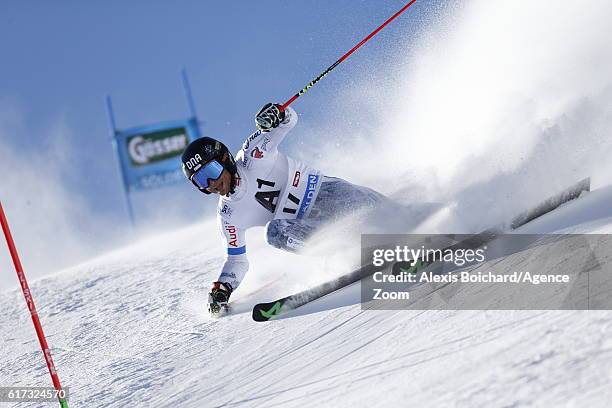 Marcus Sandell of Finland in action during the Audi FIS Alpine Ski World Cup Men's Giant Slalom on October 23, 2016 in Soelden, Austria