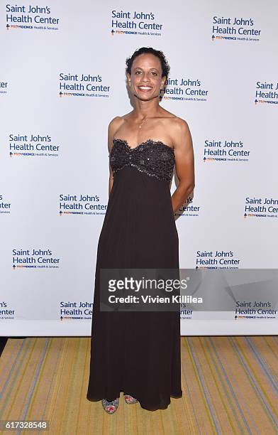 Athlete Joanna Hayes attends St. John's Health Center 2016 Caritas Gala on October 22, 2016 in Beverly Hills, California.