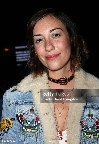 Writer/director Gia Coppola attends the TransNation Festival's 15th Annual Queen USA Transgender Beauty Pageant at The Theatre at Ace Hotel on...