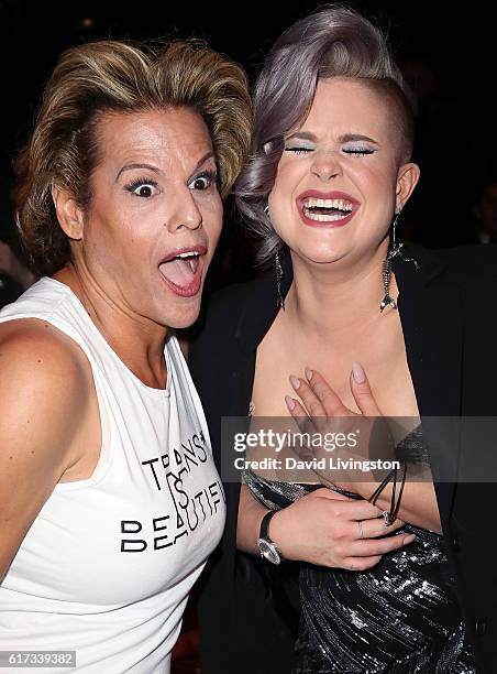 Actress Alexandra Billings and TV personality Kelly Osbourne attend the TransNation Festival's 15th Annual Queen USA Transgender Beauty Pageant at...