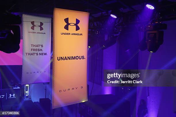 General view at the Under Armour Curry 3 Launch at Skylight Powerhouse on October 22, 2016 in the Bay Area, California.