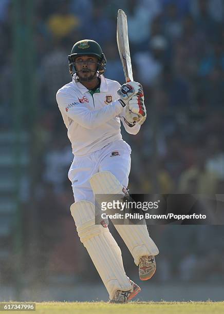 Sabbir Rahman bats during the fourth day of the first test match between Bangladesh and England at Zohur Ahmed Chowdhury Stadium on October 23, 2016...