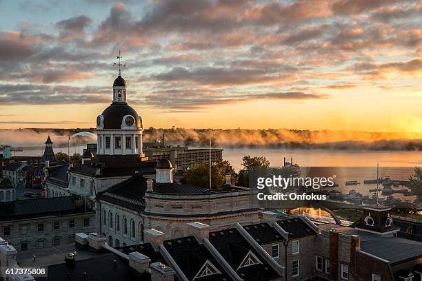 city of kingston ontario, canada at sunrise - ontario canada stock pictures, royalty-free photos & images