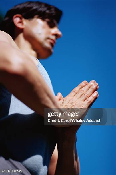 man praying - carol addassi stock pictures, royalty-free photos & images