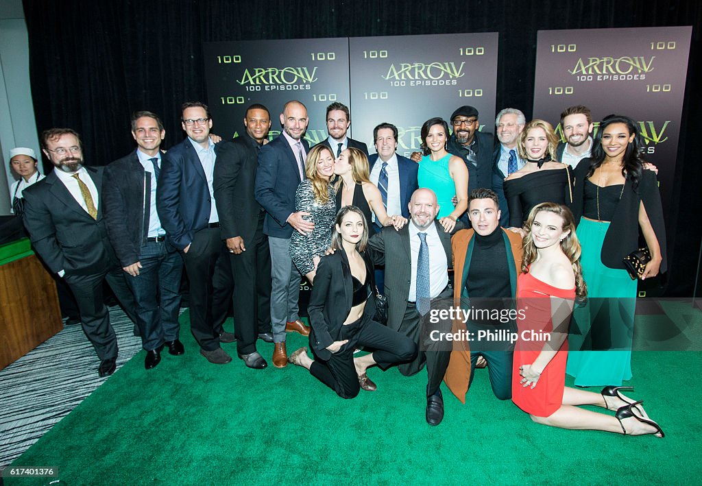 Celebration Of 100th Episode Of CW's "Arrow"