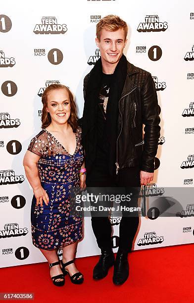 Ellie Simmonds and a guest attend the BBC Radio 1's Teen Awards at SSE Arena Wembley on October 23, 2016 in London, England.
